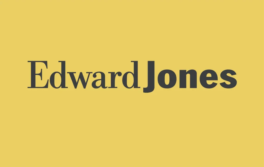 Edward Jones logo on a yellow background.