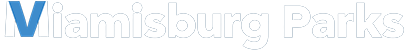 Miamisburg Parks Miamisburg Parks logo in light blue letters with a white outline.
